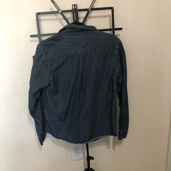 Large Faded Glory  Denim Button Down |21| - Picture 2 of 4